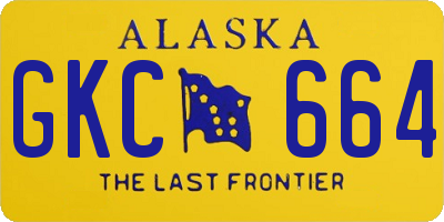 AK license plate GKC664