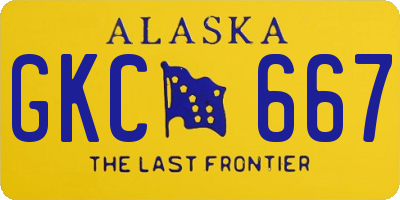 AK license plate GKC667