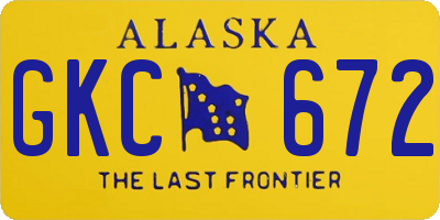 AK license plate GKC672