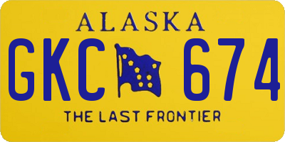 AK license plate GKC674