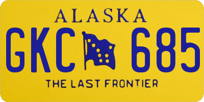 AK license plate GKC685