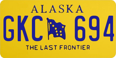 AK license plate GKC694