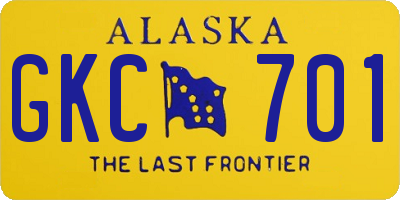 AK license plate GKC701