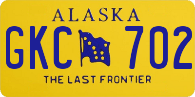 AK license plate GKC702