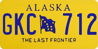 AK license plate GKC712