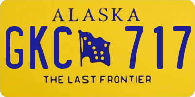 AK license plate GKC717