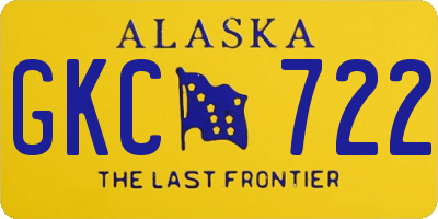 AK license plate GKC722