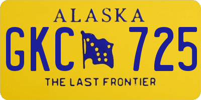 AK license plate GKC725