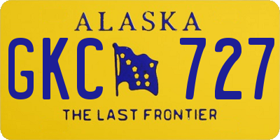 AK license plate GKC727