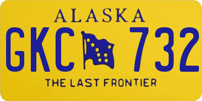 AK license plate GKC732