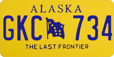 AK license plate GKC734