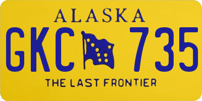 AK license plate GKC735