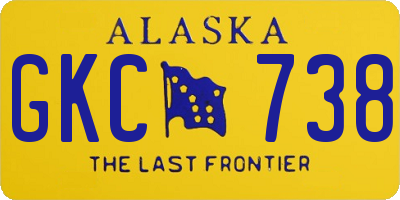 AK license plate GKC738