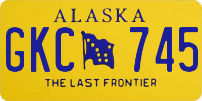 AK license plate GKC745