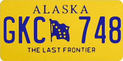 AK license plate GKC748