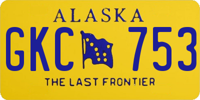 AK license plate GKC753