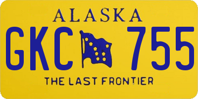 AK license plate GKC755