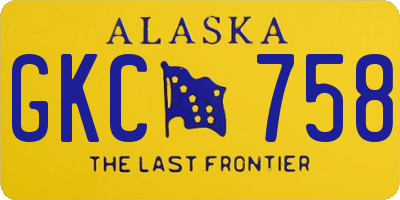AK license plate GKC758