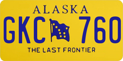 AK license plate GKC760
