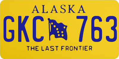 AK license plate GKC763
