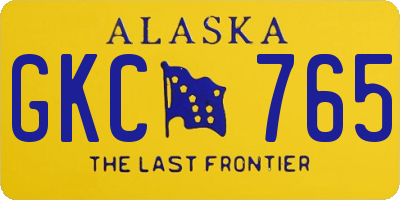 AK license plate GKC765