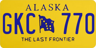 AK license plate GKC770
