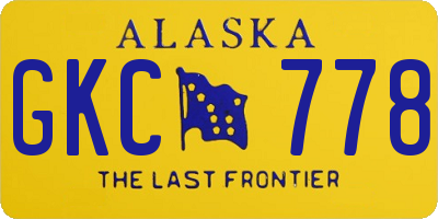 AK license plate GKC778