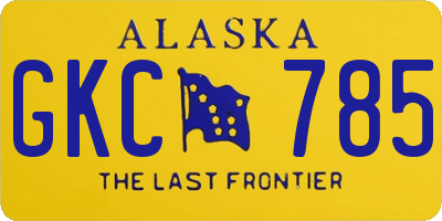 AK license plate GKC785