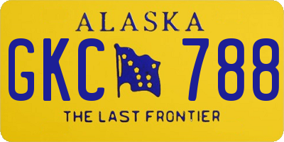 AK license plate GKC788