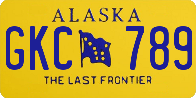 AK license plate GKC789
