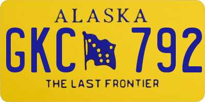 AK license plate GKC792