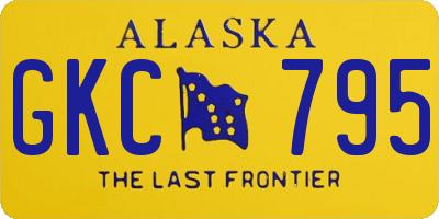 AK license plate GKC795
