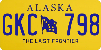 AK license plate GKC798