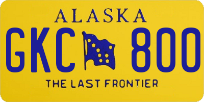 AK license plate GKC800