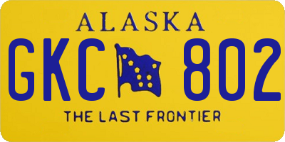 AK license plate GKC802
