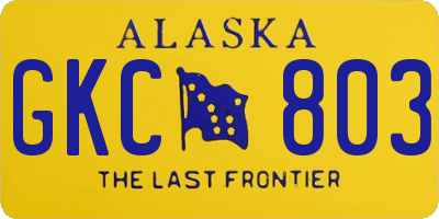 AK license plate GKC803