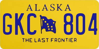 AK license plate GKC804