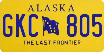 AK license plate GKC805