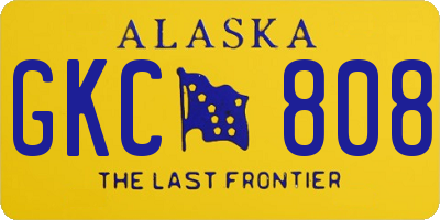 AK license plate GKC808