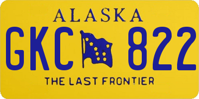 AK license plate GKC822