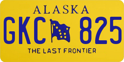 AK license plate GKC825
