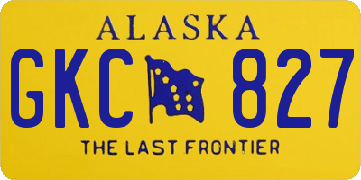 AK license plate GKC827
