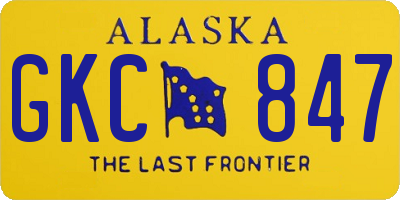 AK license plate GKC847