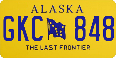 AK license plate GKC848