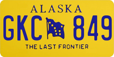 AK license plate GKC849