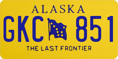 AK license plate GKC851