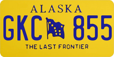 AK license plate GKC855