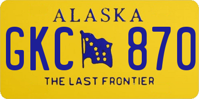 AK license plate GKC870
