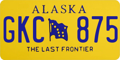 AK license plate GKC875