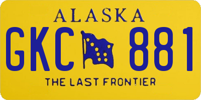 AK license plate GKC881